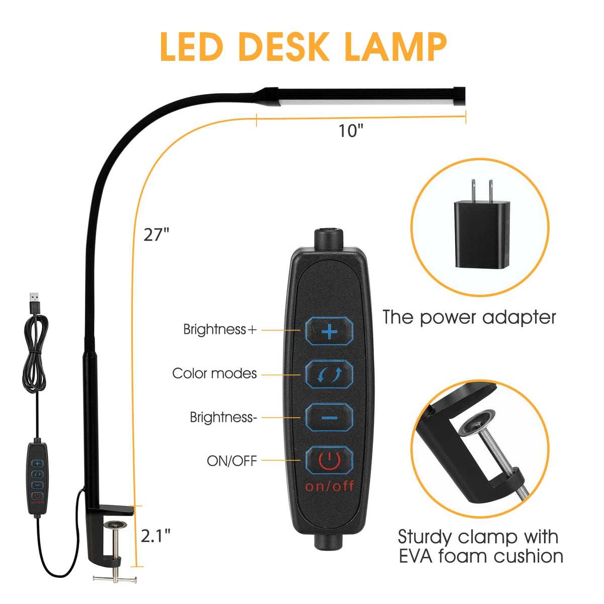 Voncerus USB-powered lamp ready for immediate use
