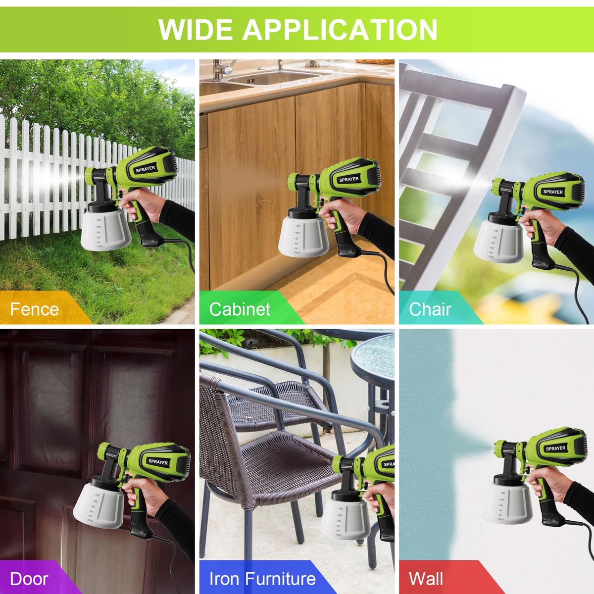VF803 in use on wooden furniture for an even, balanced coat.