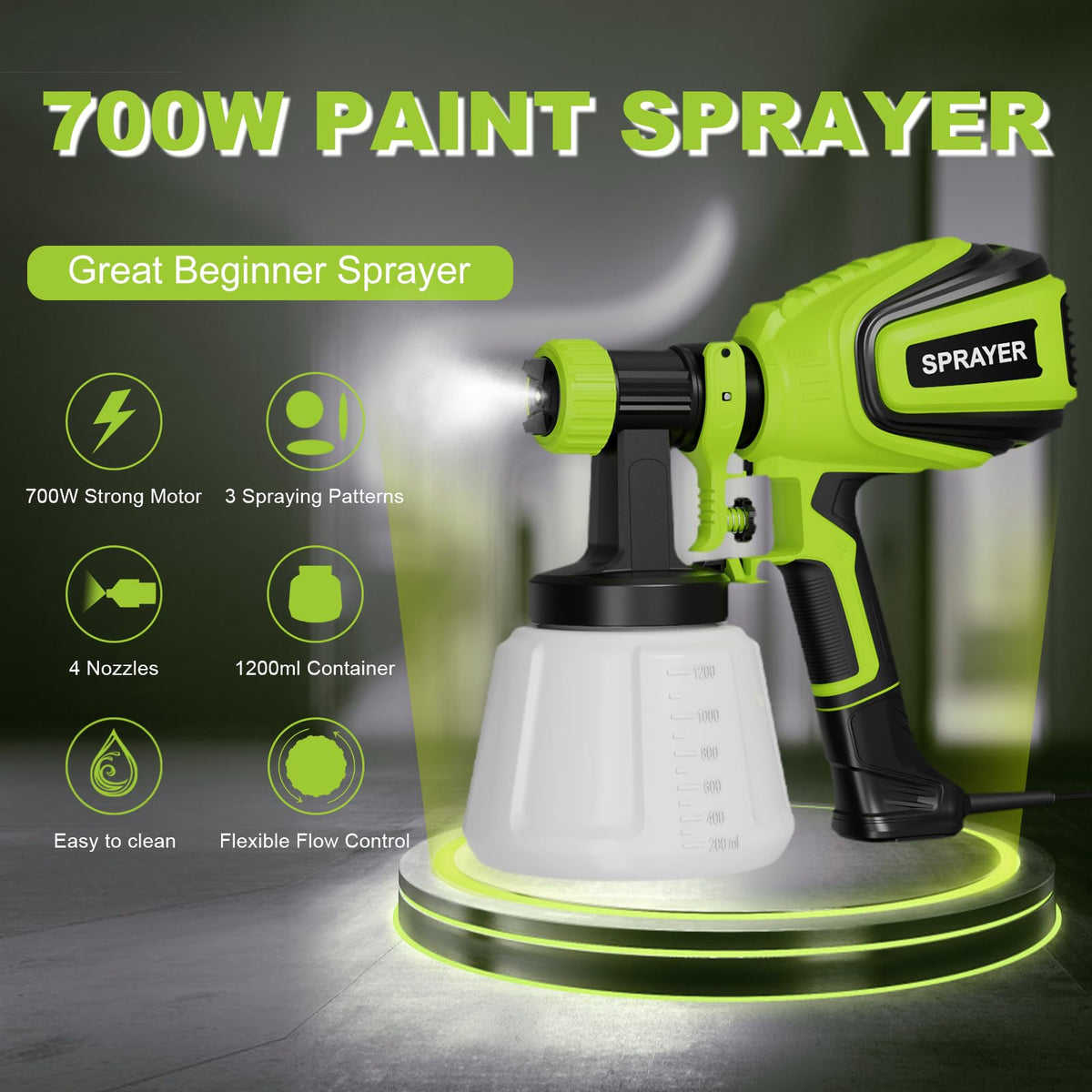 VF803 with four nozzle sizes offering versatile finishes.