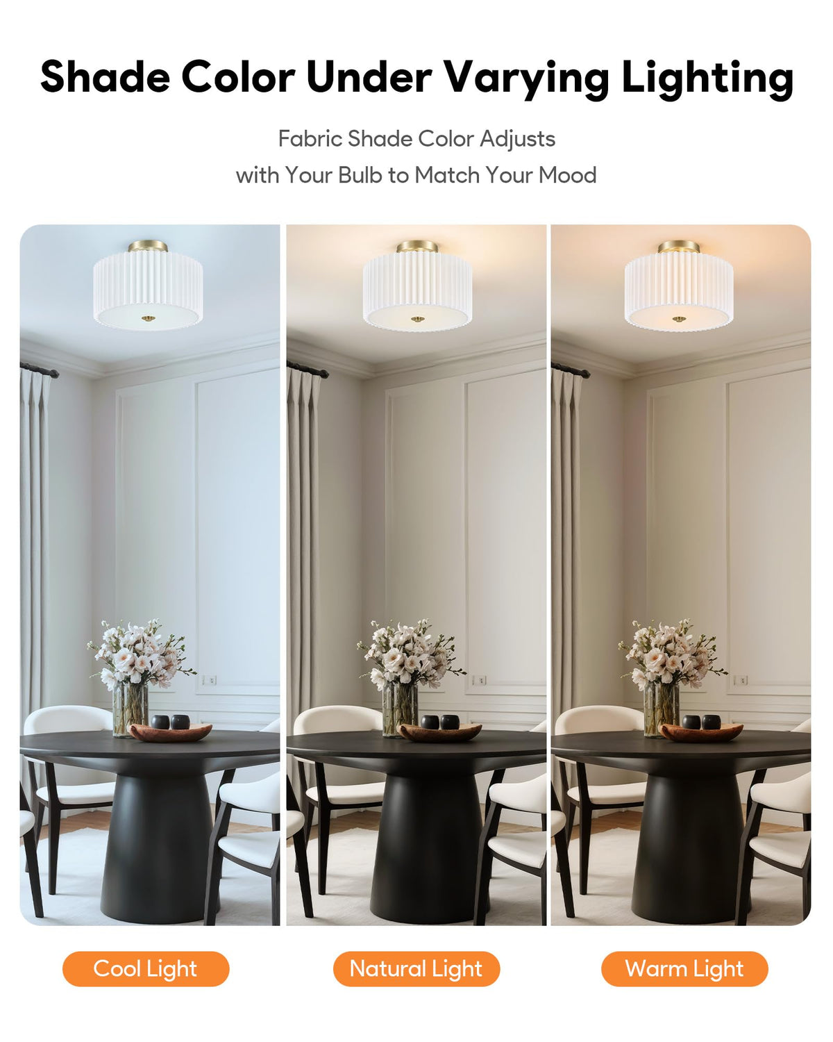 VONLUCE 2-light fixture with E26 sockets allows versatile bulb choices.