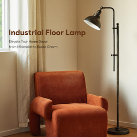 VONLUCE Edison-bulb-ready design enhances industrial look (bulb not included).