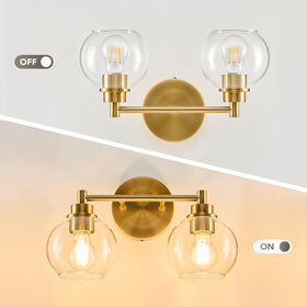 VONLUCE globe glass shades close-up showcases clear detail and style.