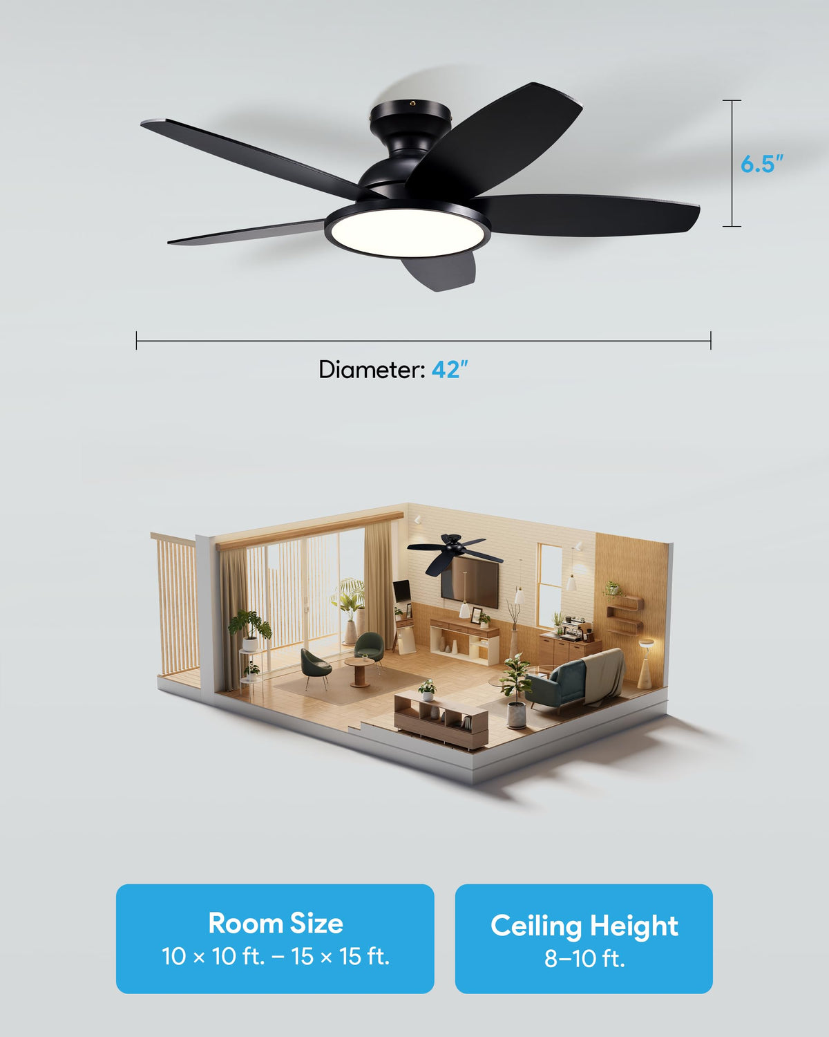Vonluce modern farmhouse design enhances rooms with clean lines.