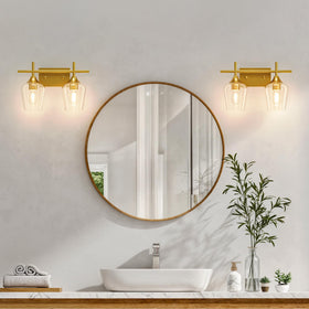 VONLUCE modern wall sconce in brushed gold enhances hallways and bedrooms.