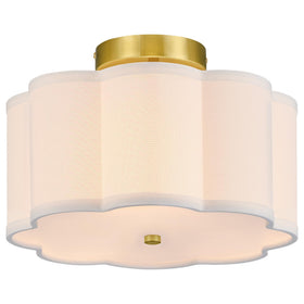 VONLUCE semi-flush mount with gold frame adds a stylish focal point.