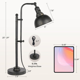 VONLUCE Rustic Desk Lamp aged bronze finish complements vintage interiors.