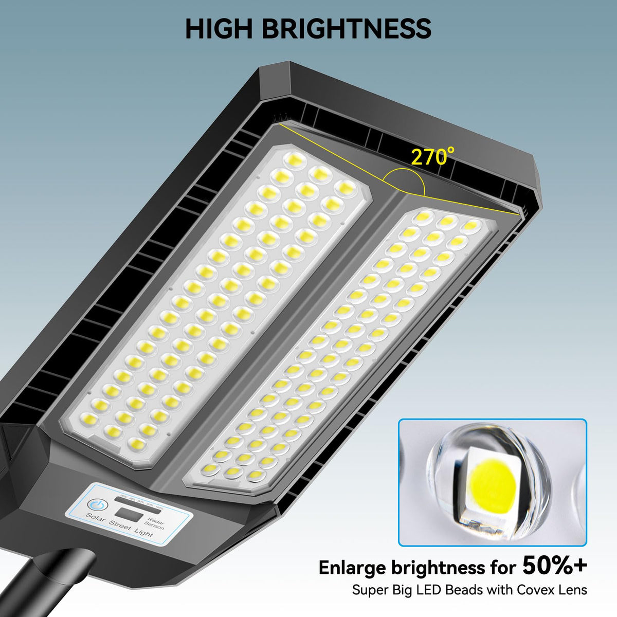 VOOJOY IP67 waterproof solar light withstands rain and dust