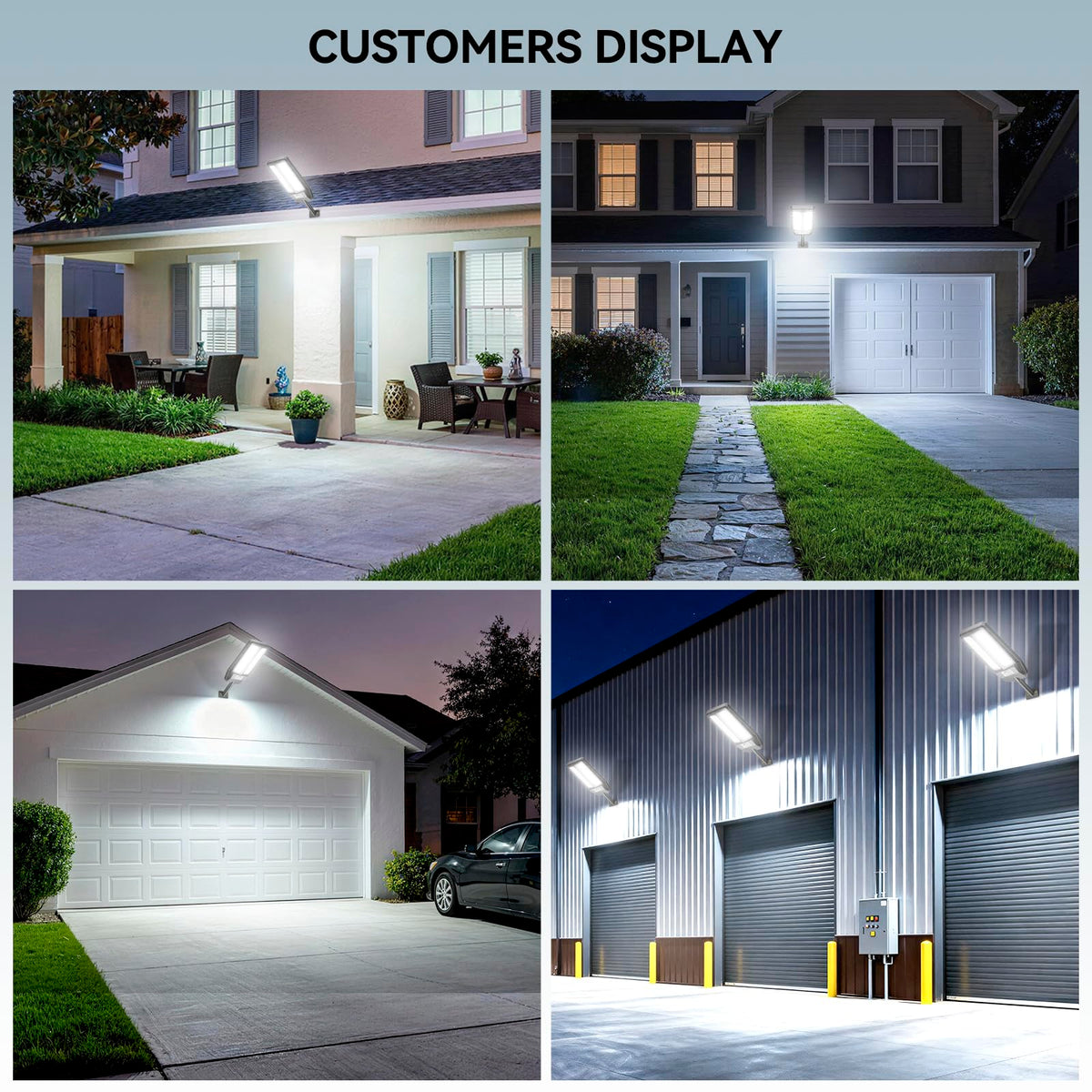 VOOJOY parking-lot solar light for nighttime visibility and safety