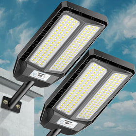 VOOJOY solar street light with wide-angle beam for parking lots