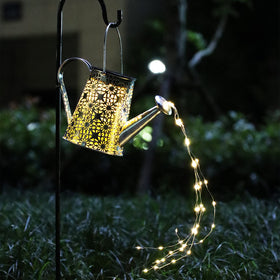VOOKRY garden decor lights on patio at night, warm glow.