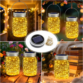 VOOKRY jar lid lights light a dinner table at dusk