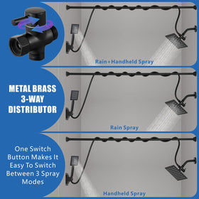 Voolan dual shower heads stainless steel build emphasizes rust resistance
