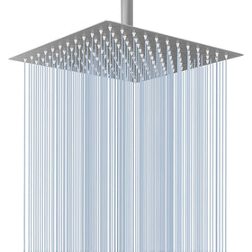 Voolan Rain Shower Head 12-inch square face provides spacious coverage