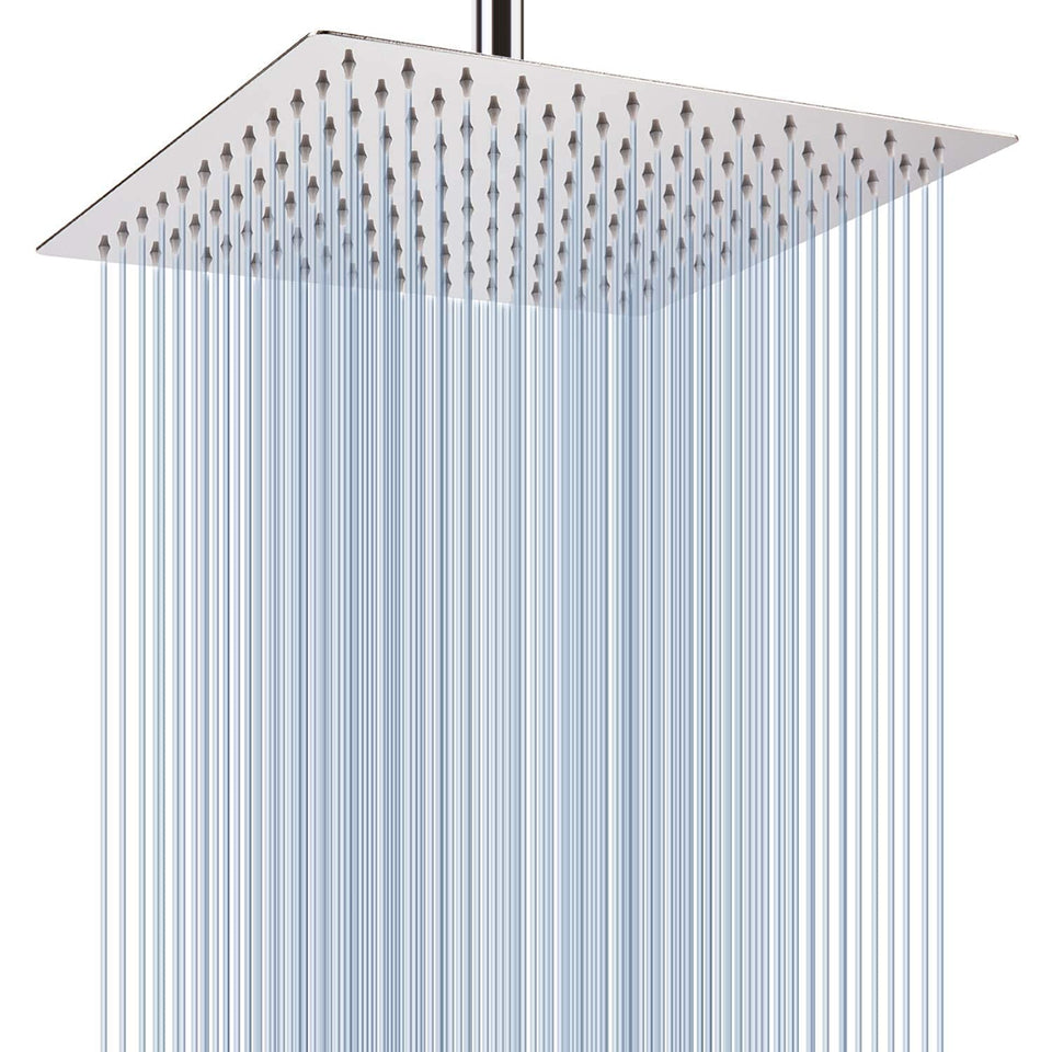 Voolan rain shower head 12-inch delivers immersive coverage for a spa-like shower