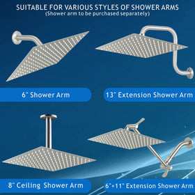 Voolan Rain Shower Head adjustable swivel helps direct water easily