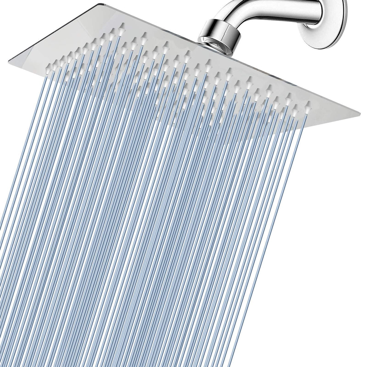 Voolan rain shower head chrome with 8-inch design delivering a consistent rain experience.