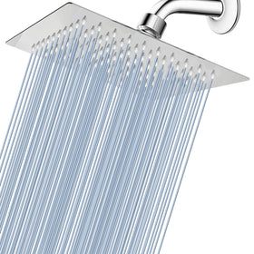 Voolan rain shower head chrome with 8-inch design delivering a consistent rain experience.