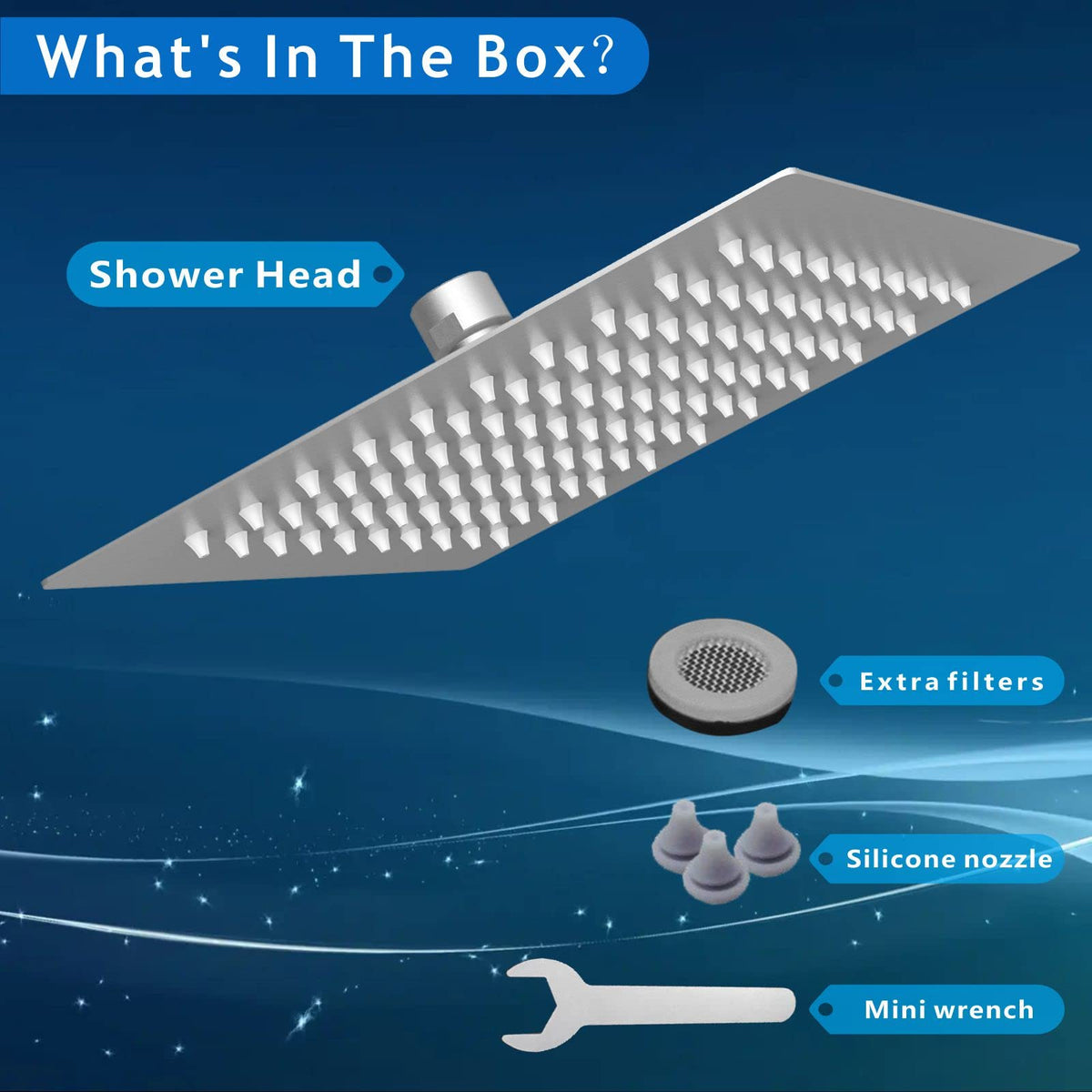 Voolan Rain Shower Head durable brass core supports long-lasting performance