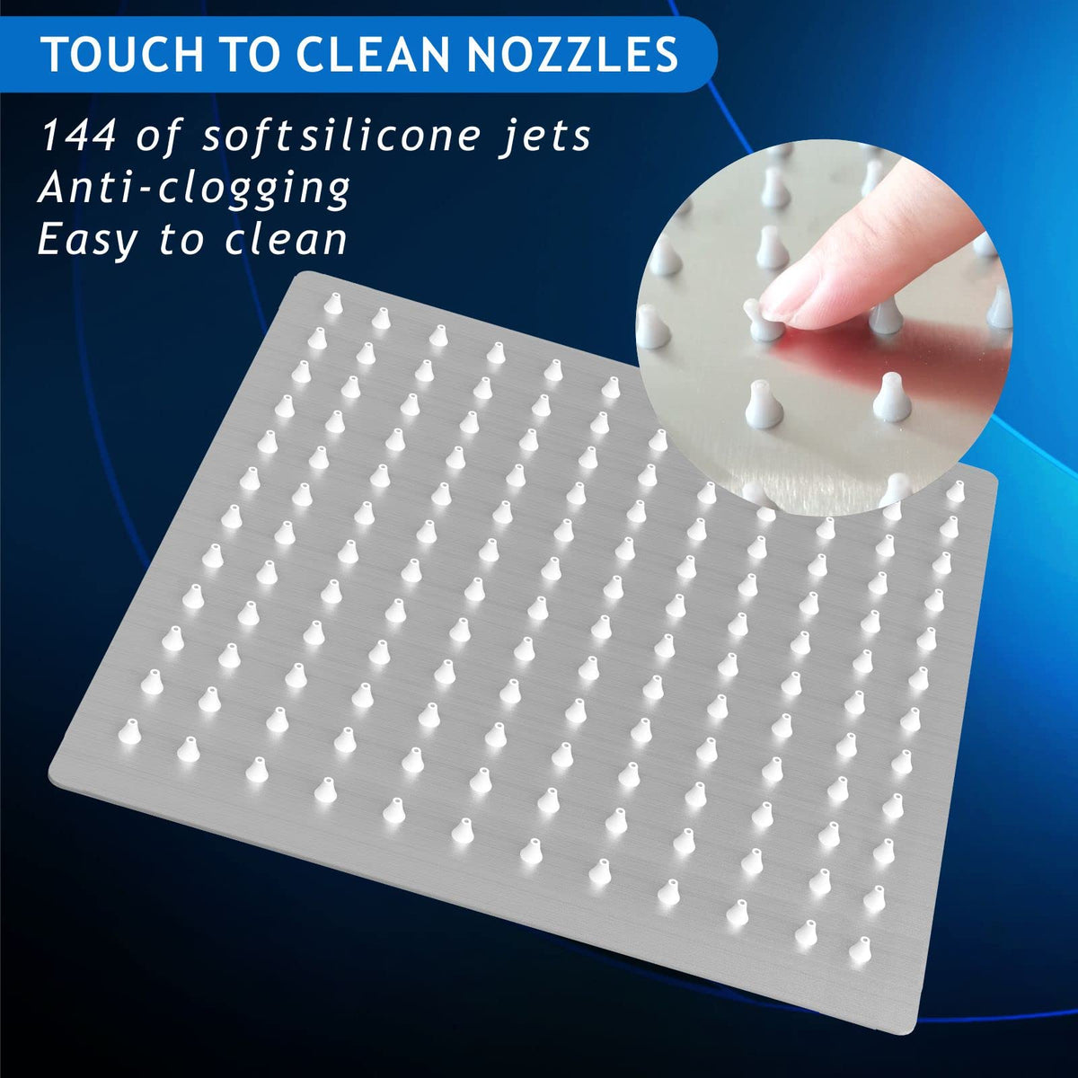 Voolan Rain Shower Head wall or ceiling mount design for flexible installation