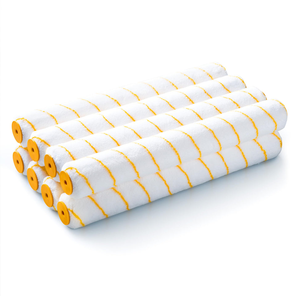 Voomey 18in paint roller cover eight-pack for large-area projects.