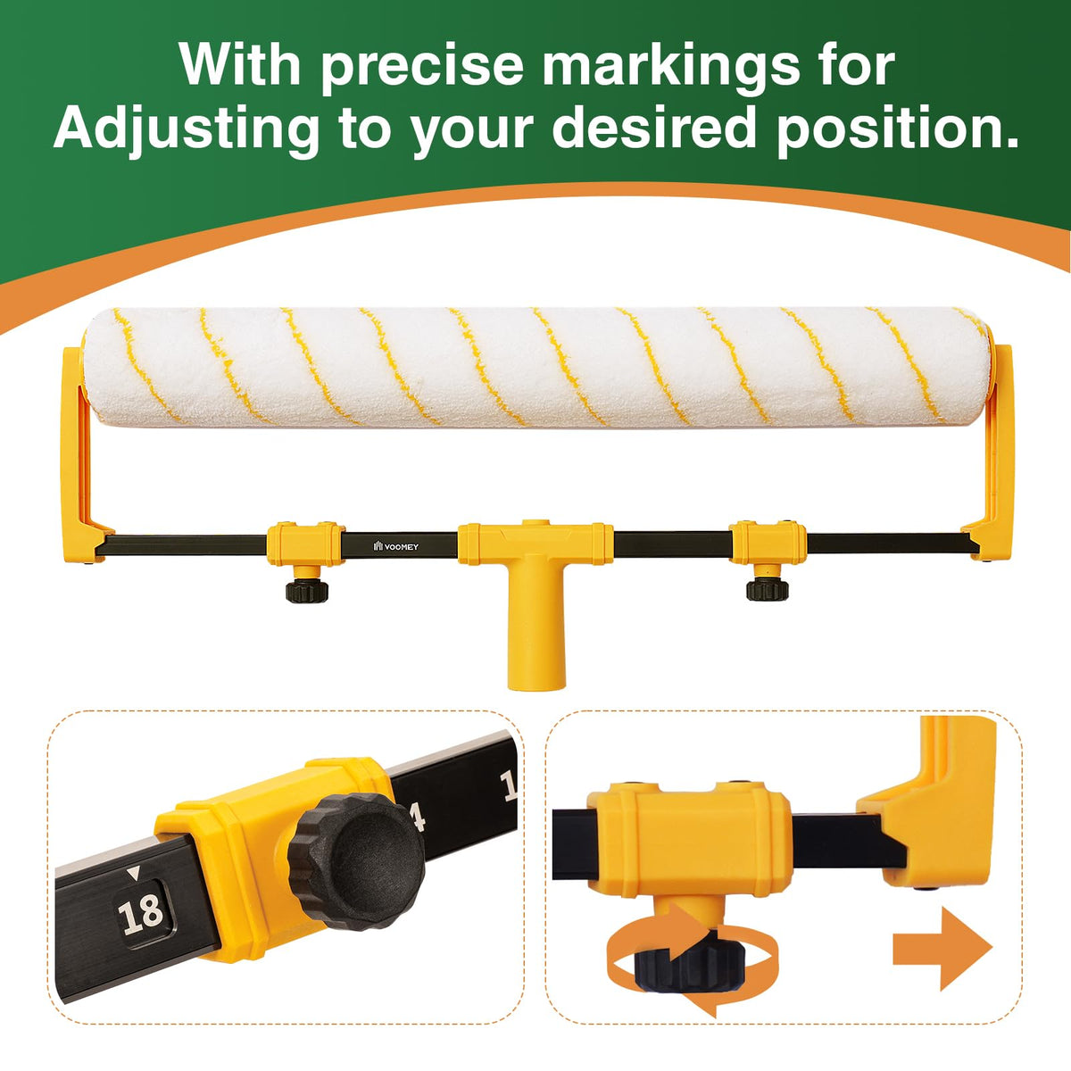 Voomey 18-inch paint tray designed for steady paint flow.