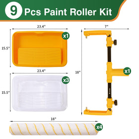Voomey 18-inch roller in use shows broad surface coverage.