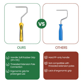 Voomey 2-inch paint brush supports detail work and clean lines.