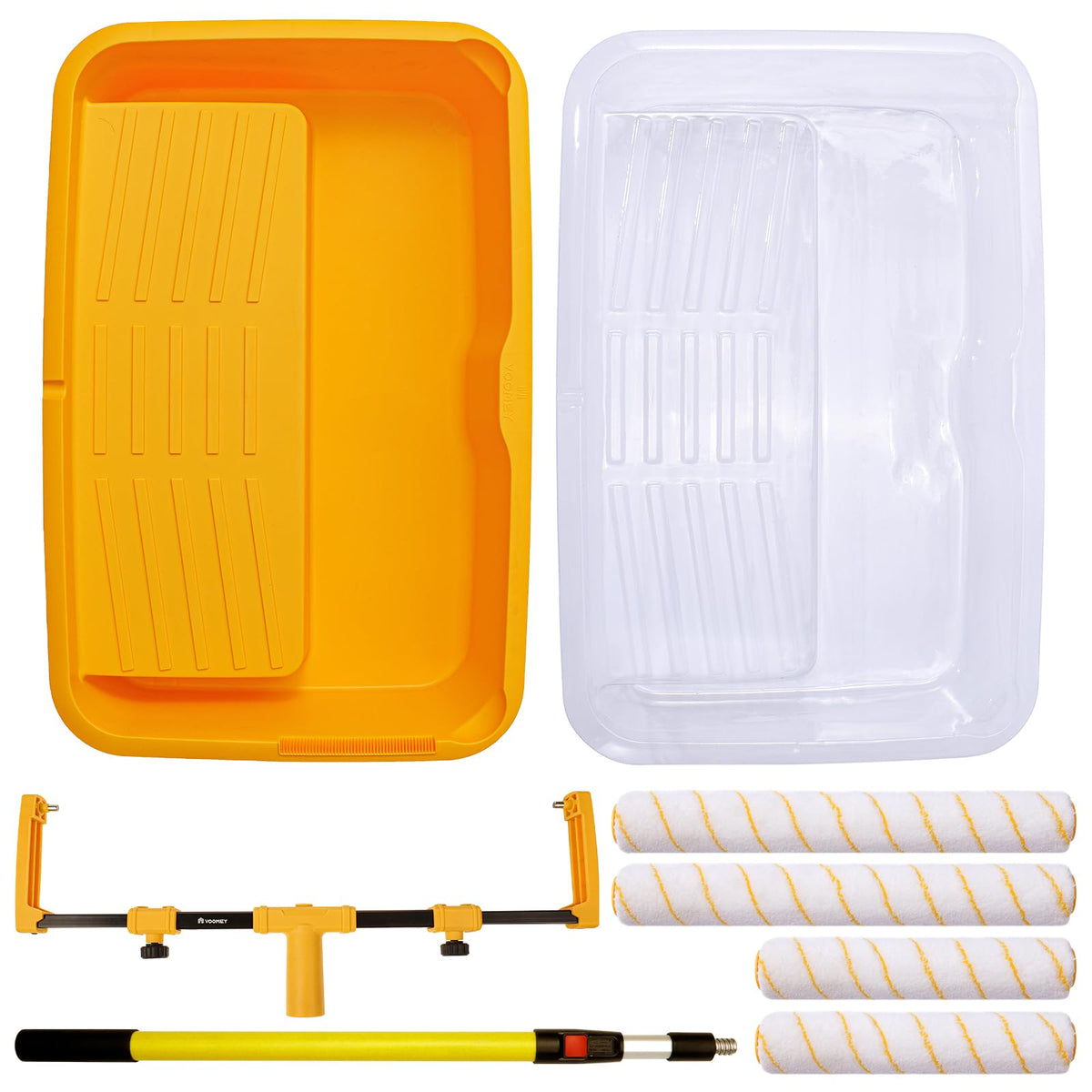 Voomey DIY painting setup for large room coverage and efficiency.