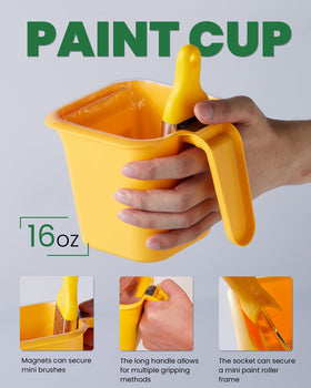 Voomey paint cups and liners demonstrating capacity for over a quart