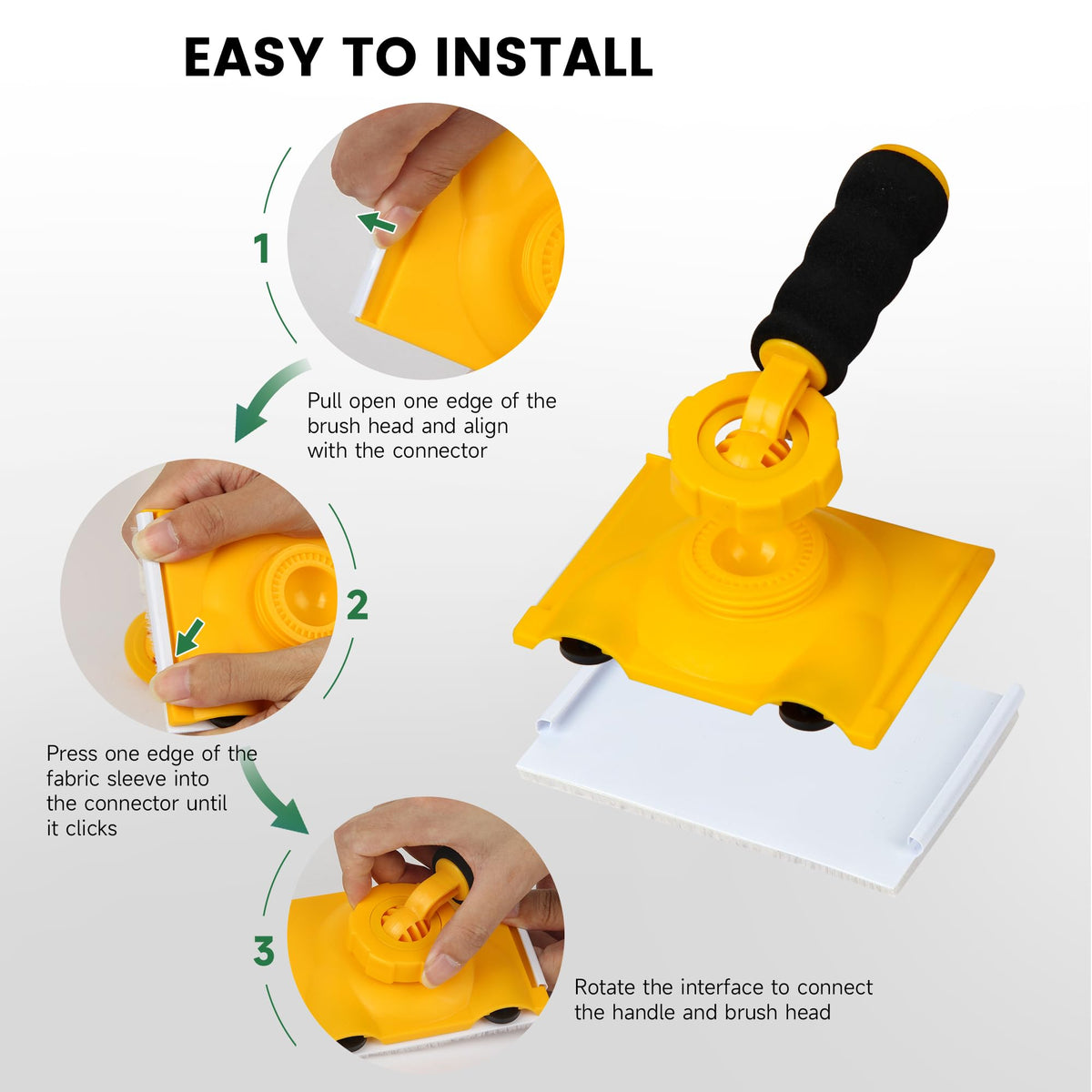 Voomey Paint Edger secure connection keeps wheels attached during use.