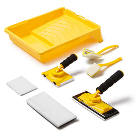 Voomey Paint Edger Tool Kit with 9-inch pad enables precise edge control on walls.