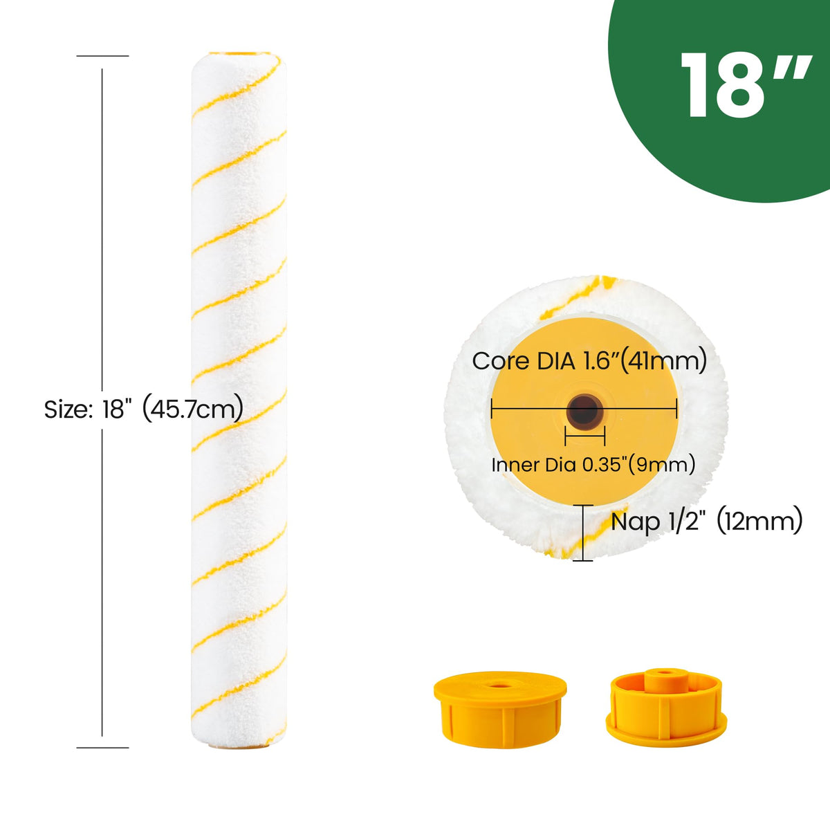 Voomey roller cover on flat surface for smooth walls.