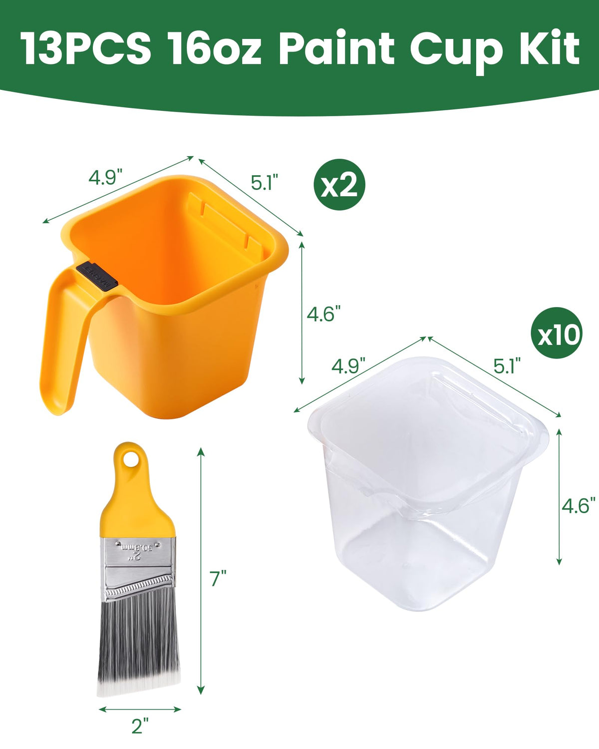 Voomey short-handled brush included for comfortable trimming work