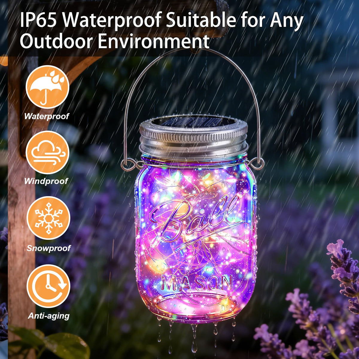 Warm multicolor LEDs from VOOKRY create inviting ambience.