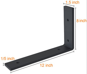 VOOVOO black steel bracket close-up highlights smooth powder finish for a tidy look.