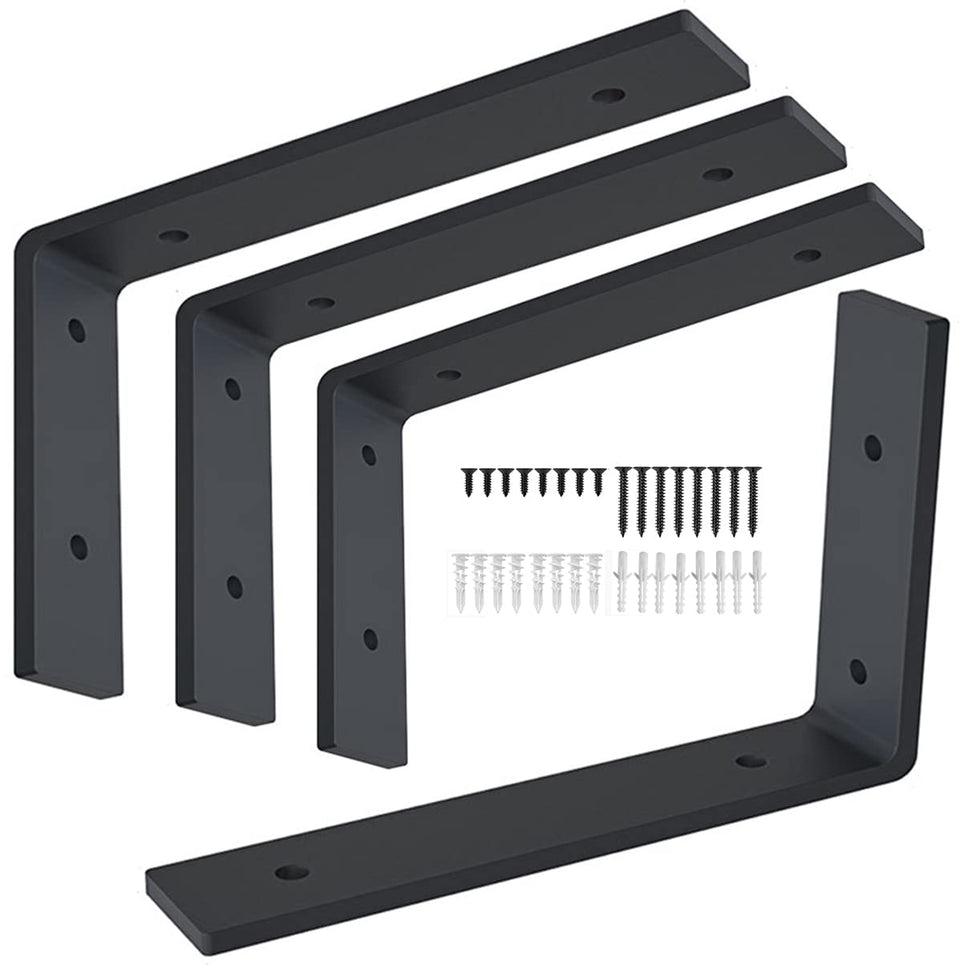 VOOVOO heavy-duty shelf brackets 12x8 provide strong support with robust steel construction.