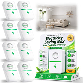 VOOYVEX Power Plug Pro Energy Saver plugged into outlet showing active energy saving