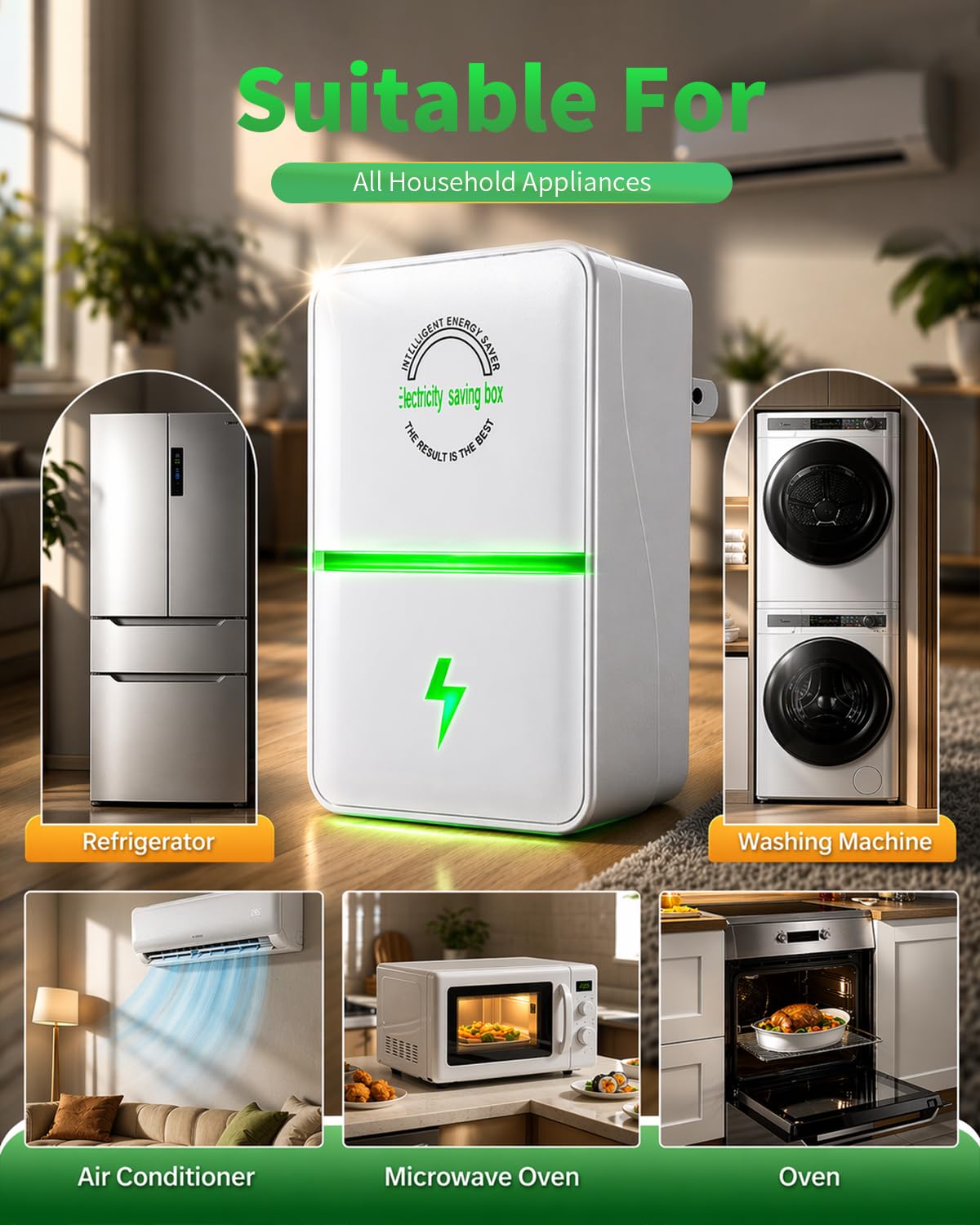 VOOYVEX Power Plug Pro Energy Saver with surge protection guarding devices