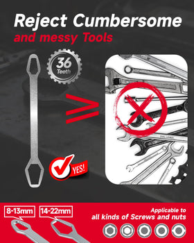 Vorhixa 6pcs swivel-heads extend reach to hard-to-access nuts.