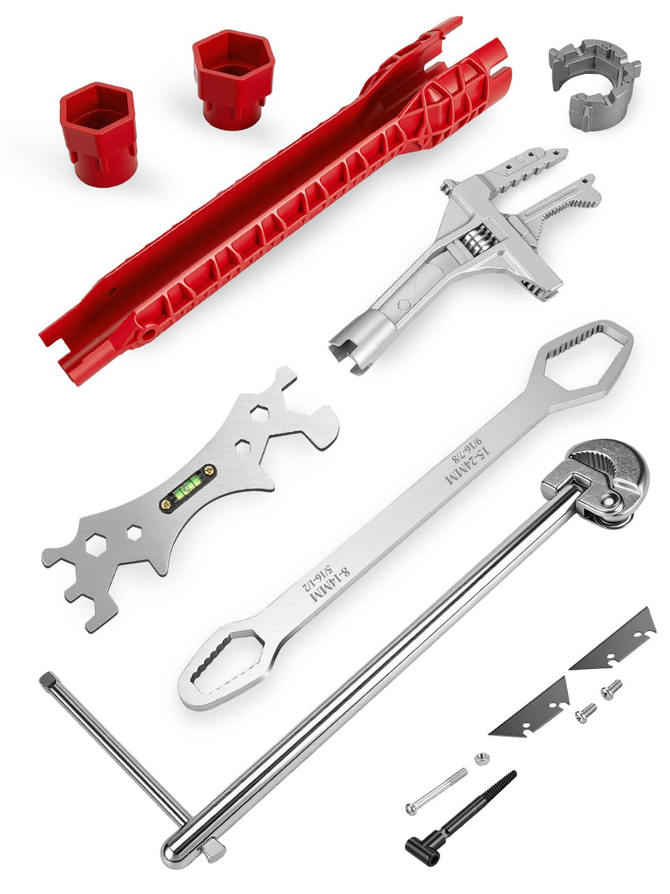 Vorhixa 6pcs sink wrench set with faucet-installer in use for quick installations.