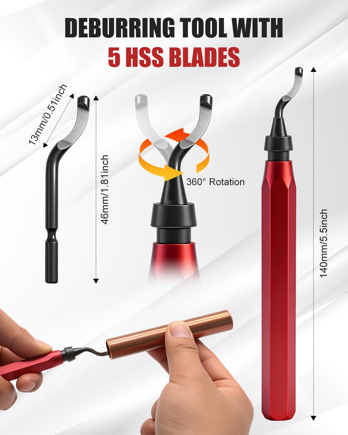 Vorhixa ergonomic non-slip handle enhances control during long tasks
