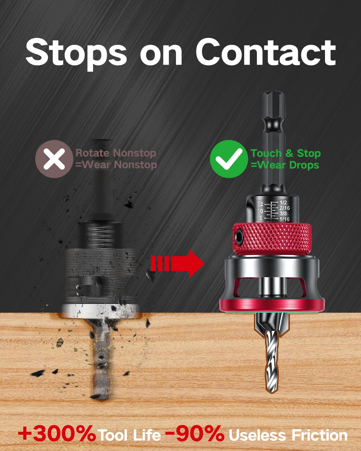 Vorhixa hex shank 1/4in compatibility for reliable fit with standard power tools.