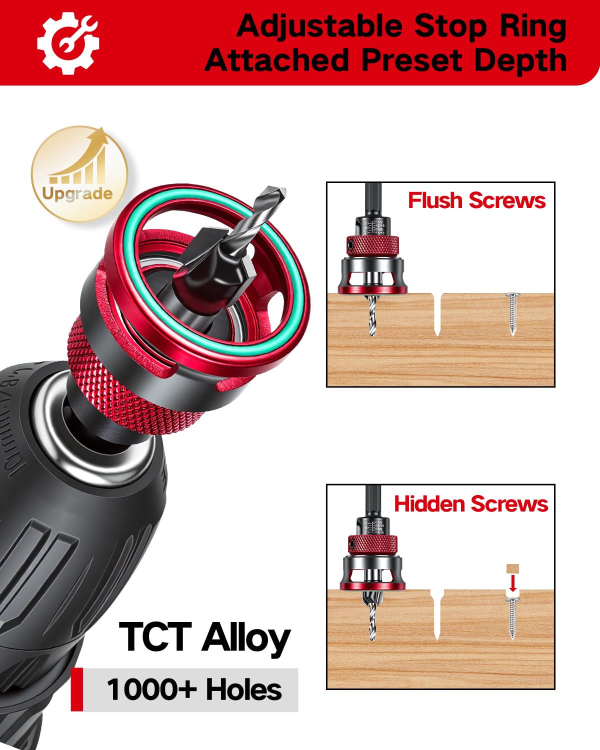 Vorhixa wrench included facilitates quick depth setting during projects.