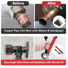 Vorhixa sandpaper cleans rust for a tight seal