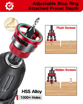 Vorhixa countersink bits produce precise 82-degree countersinks for standard screws.