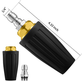 Vorigy 15-degrees nozzle for a wider spray and faster prep.