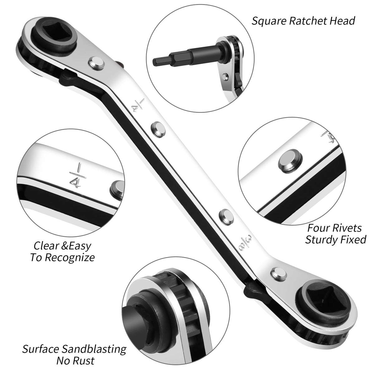VORIGY arc-design wrench in tight spaces for easier reach.