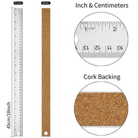 VORIGY cork-backed ruler on desk for ink-safe, non-slip drafting.