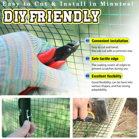 Vorlaxen garden bed barrier using 1/2 inch mesh to deter pests