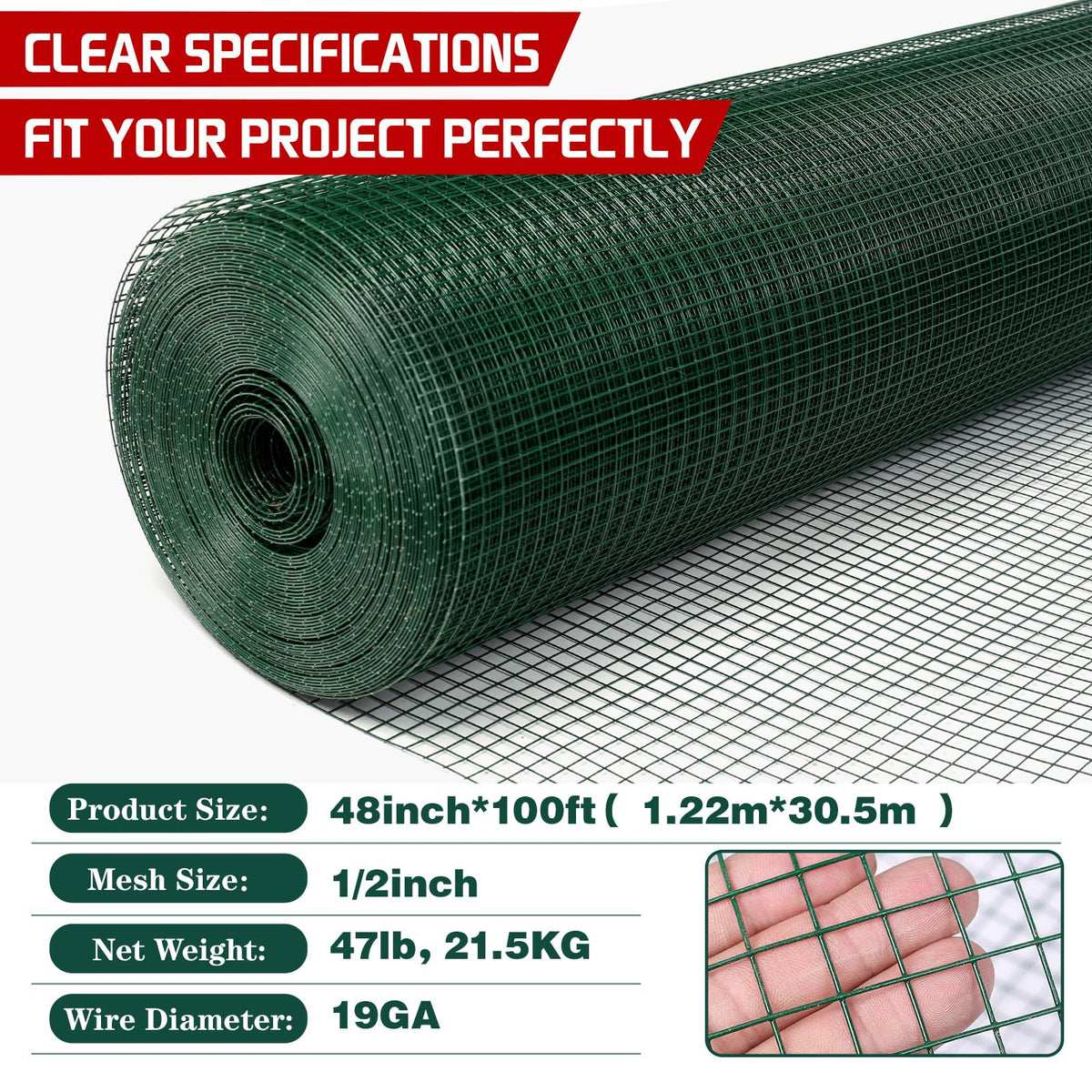 Vorlaxen green vinyl-coated wire mesh showing corrosion-resistant coating in sunlight